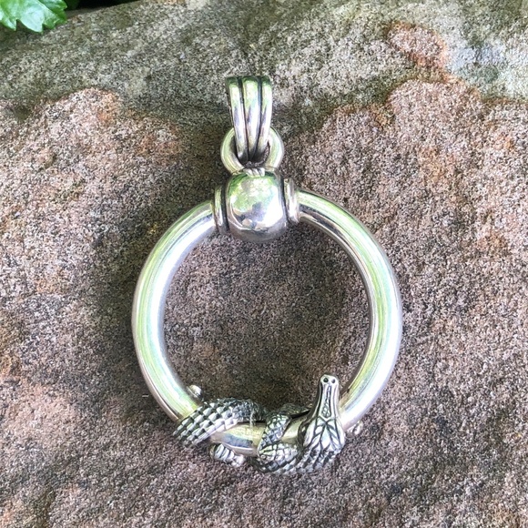 Alligator Pendant (RARE) KIESELSTEIN-CORD Sterling Silver - Picture 1 of 9